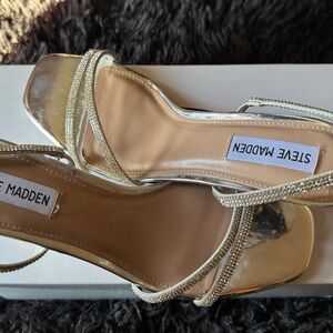 Steve Madden Metallic Strappy Heels